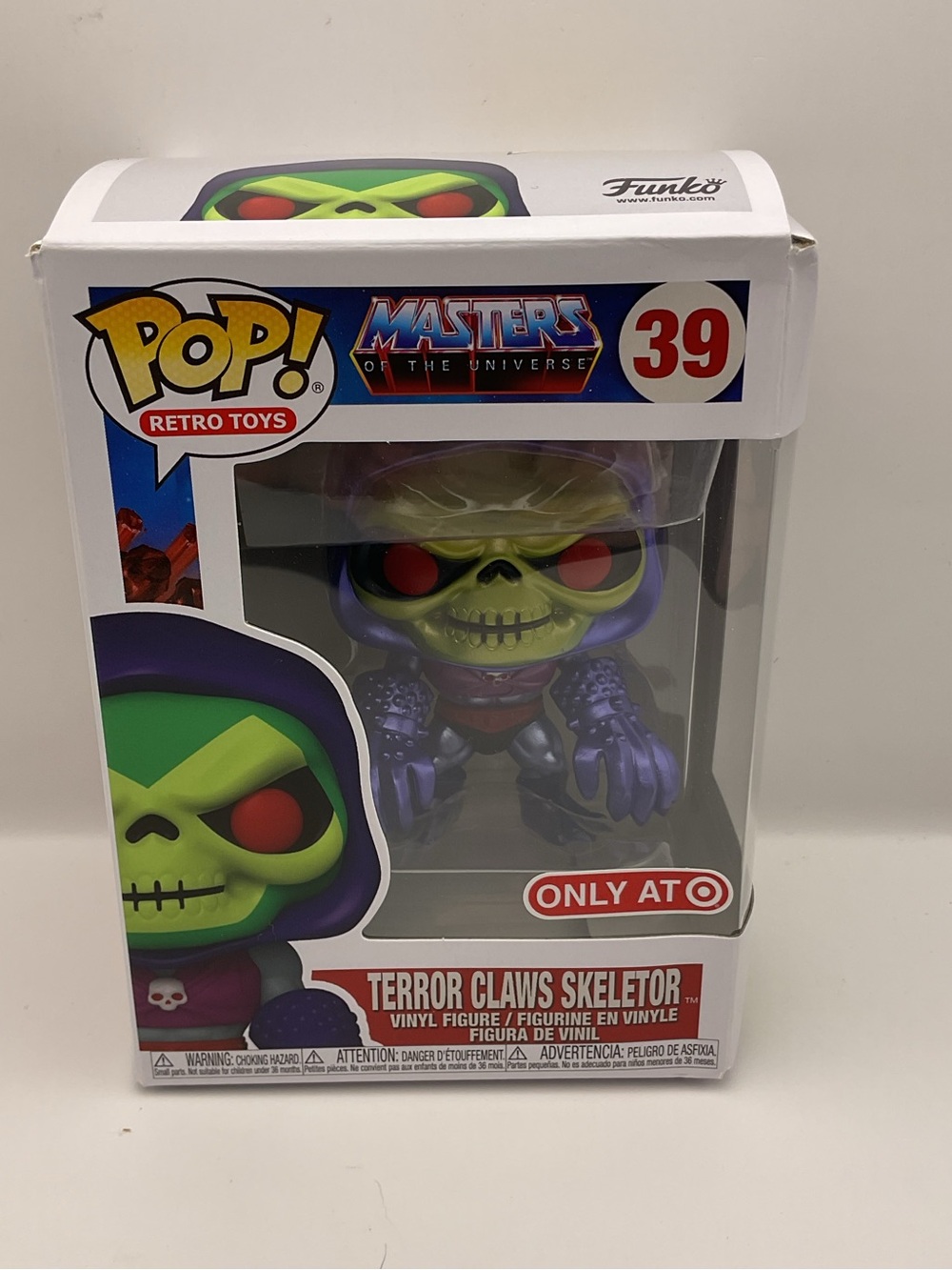 Funko‎ Pop (39) Terror Claws Skeletor Masters of Universe Retro ***Bent Box***